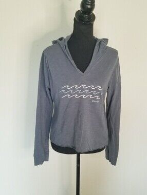 Unwind By League Cropped Hoodie Blue Ocean Waves Lāna'i M